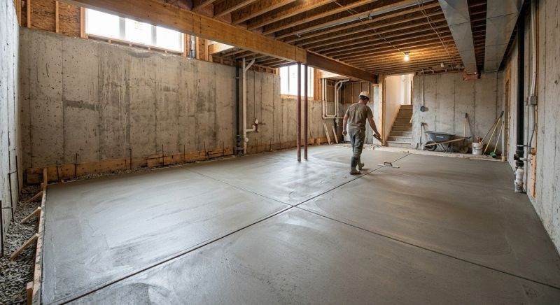 Basement Concrete Installation in Okemos, MI