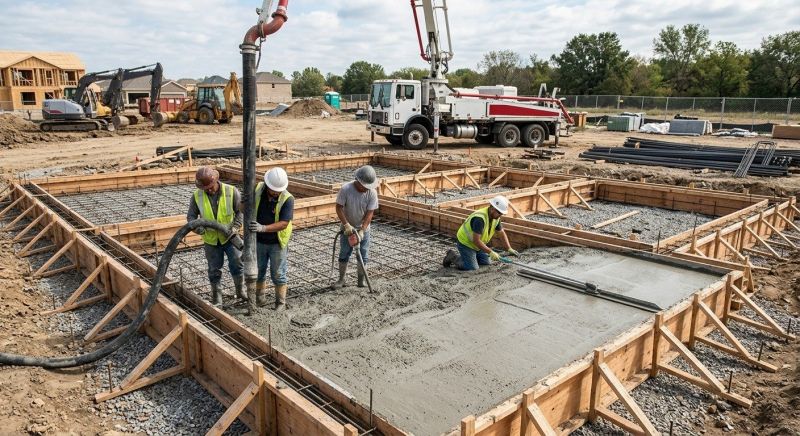 Cement Foundation Installation in East Lansing, MI