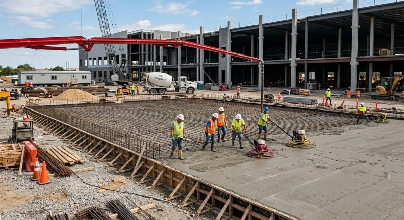 Commercial Slab Installation in Grand Ledge, MI
