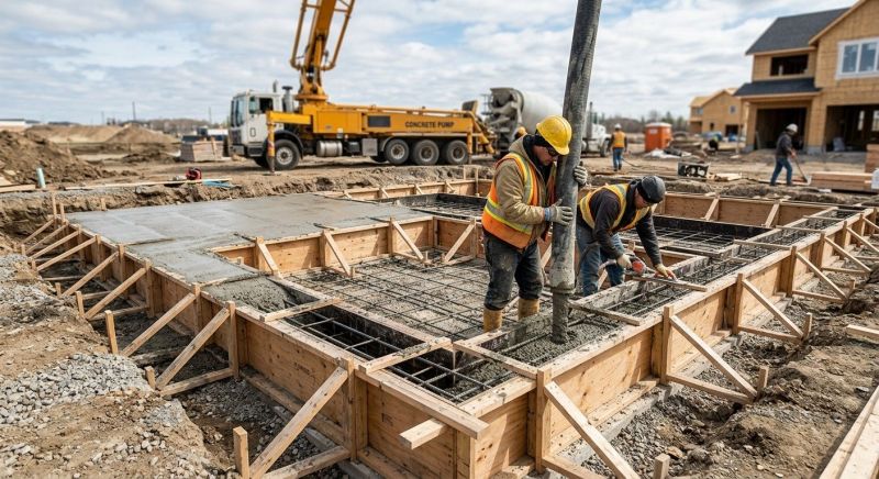 Concrete Foundation Installation in East Lansing, MI