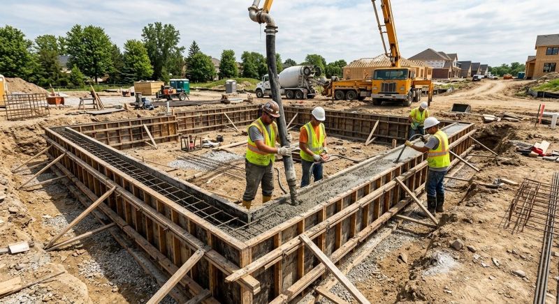 Concrete Foundation Pouring in East Lansing, MI